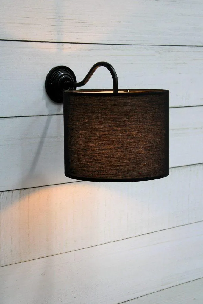 Fabric Drum Wall Light