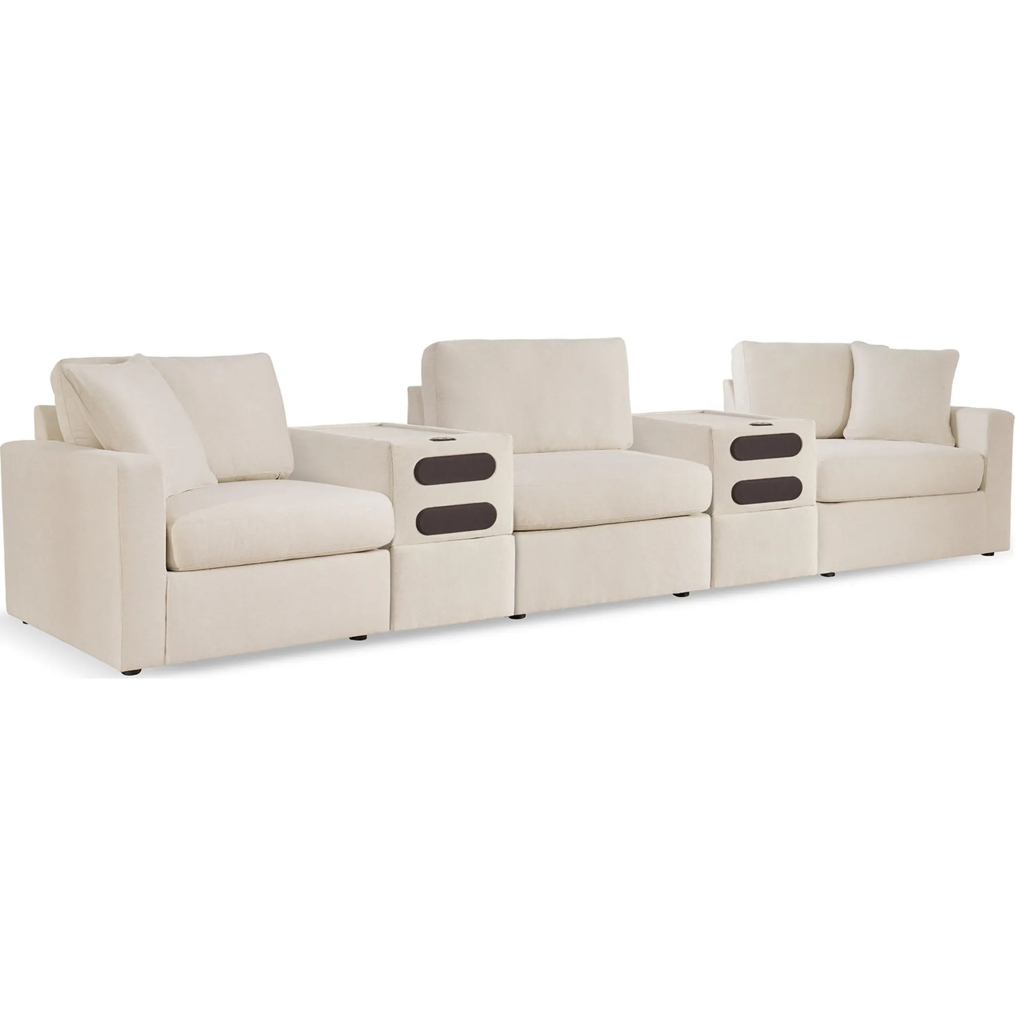 Modmax 5 Piece Modular Sectional with Audio Consoles